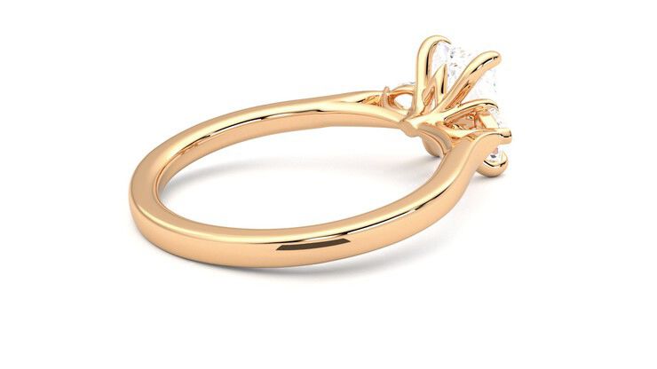 Taylor & Hart Faith Radiant Engagement Ring 360 degree image 12