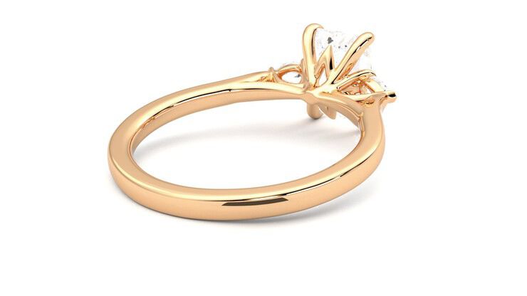 Taylor & Hart Faith Radiant Engagement Ring 360 degree image 13