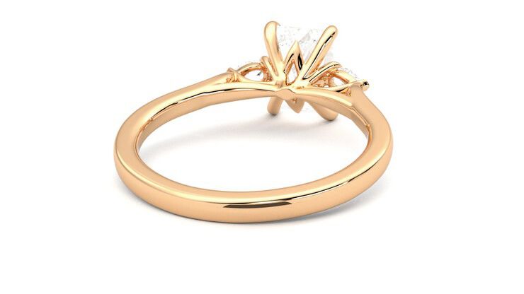 Taylor & Hart Faith Radiant Engagement Ring 360 degree image 14