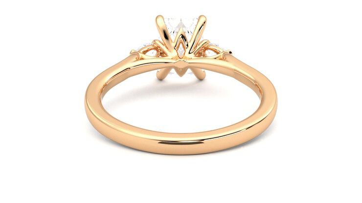 Taylor & Hart Faith Radiant Engagement Ring 360 degree image 15