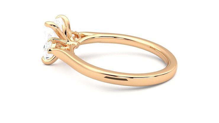 Taylor & Hart Faith Radiant Engagement Ring 360 degree image 19