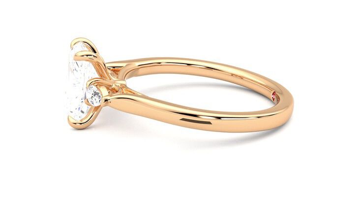 Taylor & Hart Faith Radiant Engagement Ring 360 degree image 21