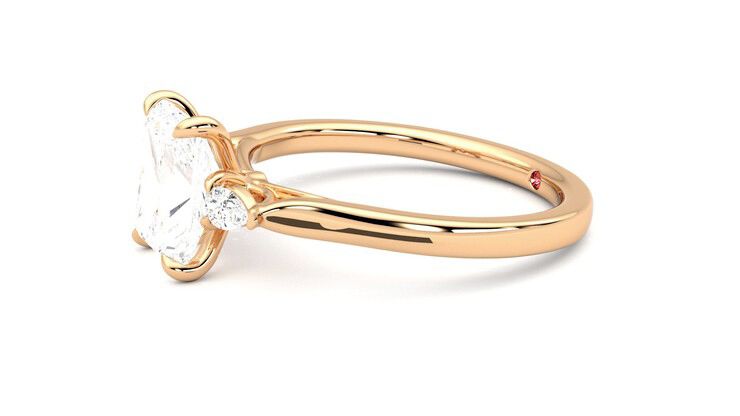 Taylor & Hart Faith Radiant Engagement Ring 360 degree image 22