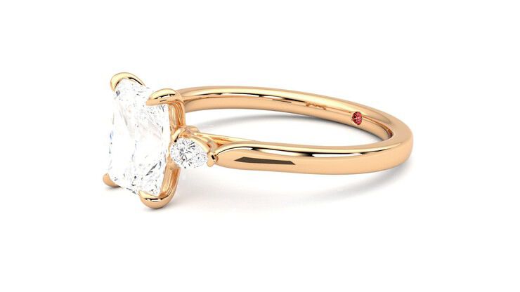 Taylor & Hart Faith Radiant Engagement Ring 360 degree image 23