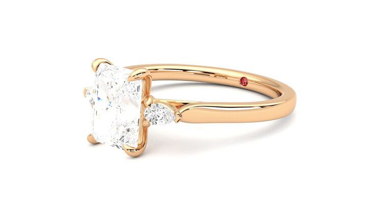 Taylor & Hart Faith Radiant Engagement Ring 360 degree image 24