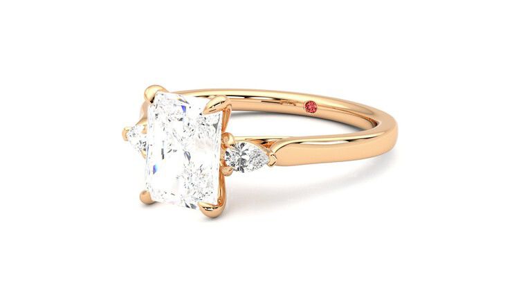 Taylor & Hart Faith Radiant Engagement Ring 360 degree image 25