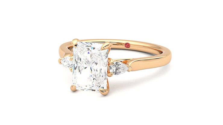 Taylor & Hart Faith Radiant Engagement Ring 360 degree image 26