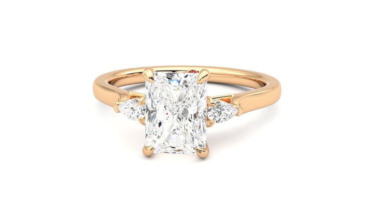 Taylor & Hart Faith Radiant Engagement Ring 360 degree image 28