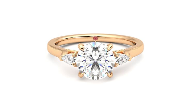 Taylor & Hart Faith Round Engagement Ring 360 degree image 0