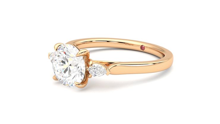 Taylor & Hart Faith Round Engagement Ring 360 degree image 24