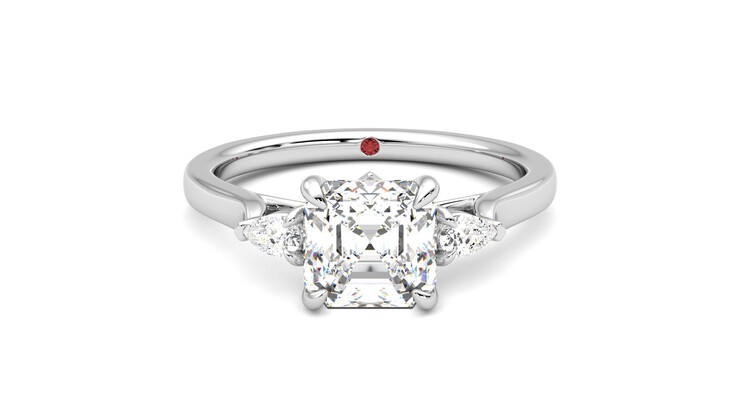 Taylor & Hart Faith Asscher Engagement Ring 360 degree image 0