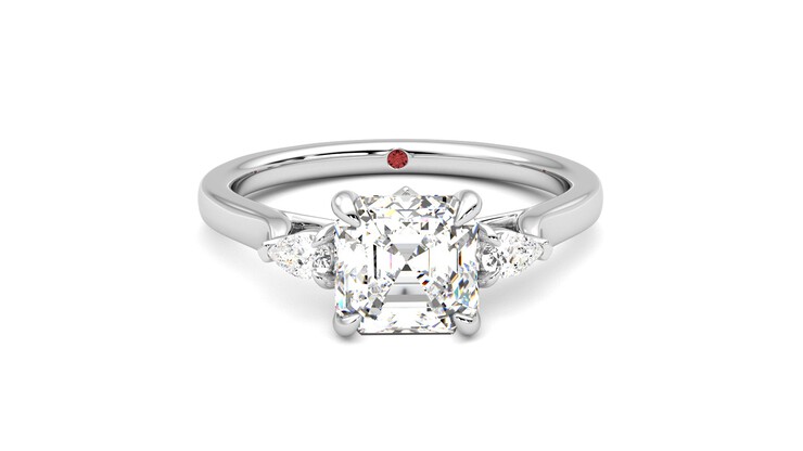 Taylor & Hart Faith Asscher Engagement Ring 360 degree image 1
