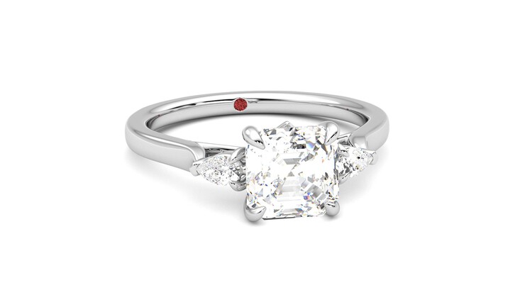 Taylor & Hart Faith Asscher Engagement Ring 360 degree image 3