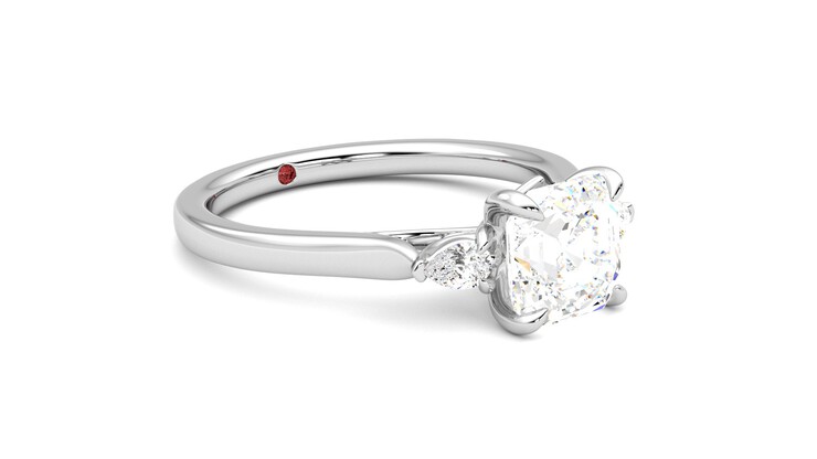 Taylor & Hart Faith Asscher Engagement Ring 360 degree image 6