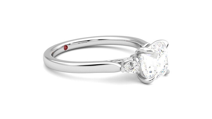 Taylor & Hart Faith Asscher Engagement Ring 360 degree image 7