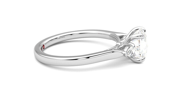 Taylor & Hart Faith Asscher Engagement Ring 360 degree image 9