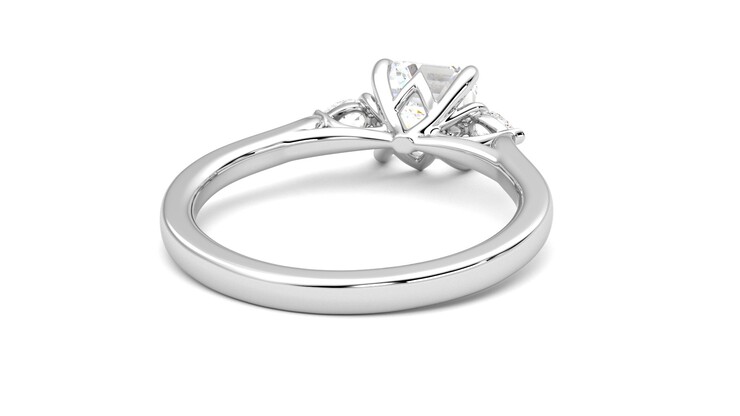 Taylor & Hart Faith Asscher Engagement Ring 360 degree image 14
