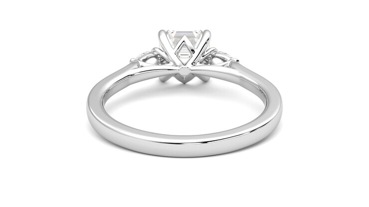 Taylor & Hart Faith Asscher Engagement Ring 360 degree image 15