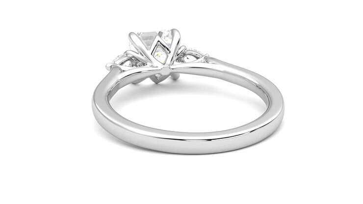 Taylor & Hart Faith Asscher Engagement Ring 360 degree image 16