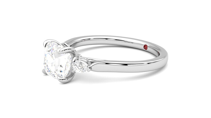 Taylor & Hart Faith Asscher Engagement Ring 360 degree image 23