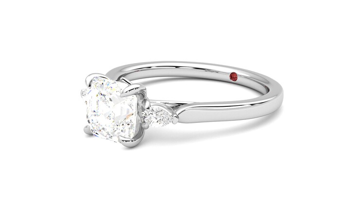 Taylor & Hart Faith Asscher Engagement Ring 360 degree image 24