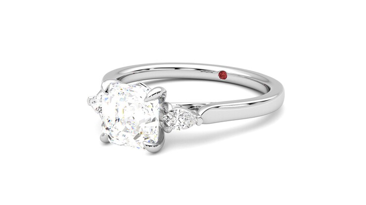 Taylor & Hart Faith Asscher Engagement Ring 360 degree image 25