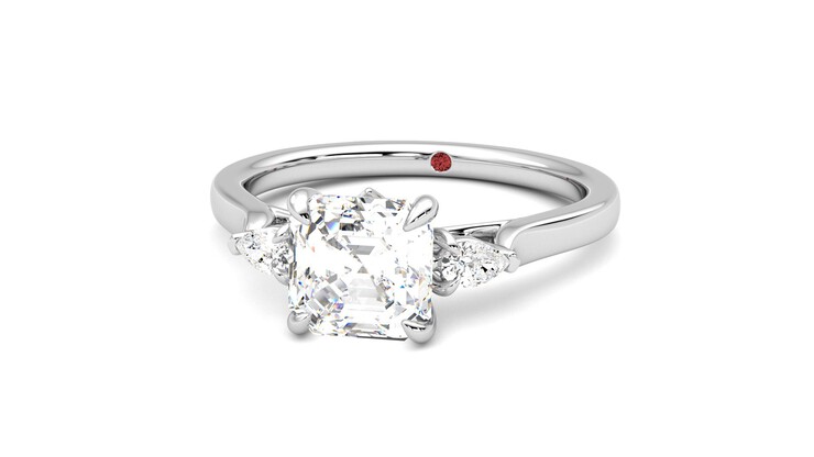 Taylor & Hart Faith Asscher Engagement Ring 360 degree image 27