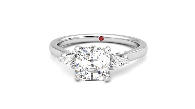 Taylor & Hart Faith Asscher Engagement Ring 360 degree image 28