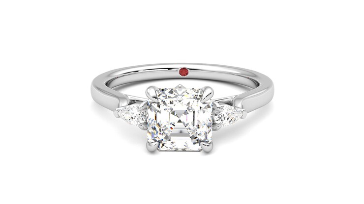 Taylor & Hart Faith Asscher Engagement Ring 360 degree image 29