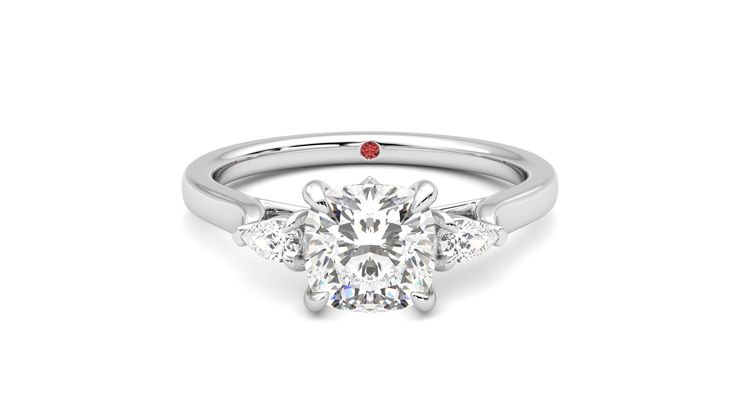 Taylor & Hart Faith Cushion Engagement Ring 360 degree image 0