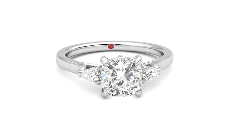Taylor & Hart Faith Cushion Engagement Ring 360 degree image 2