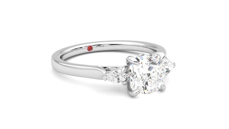 Taylor & Hart Faith Cushion Engagement Ring 360 degree image 5