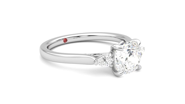 Taylor & Hart Faith Cushion Engagement Ring 360 degree image 6