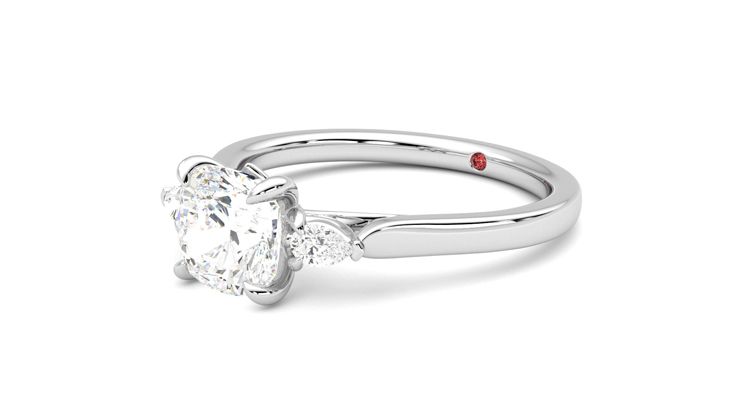 Taylor & Hart Faith Cushion Engagement Ring 360 degree image 24