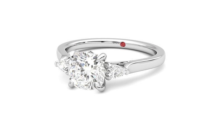 Taylor & Hart Faith Cushion Engagement Ring 360 degree image 26