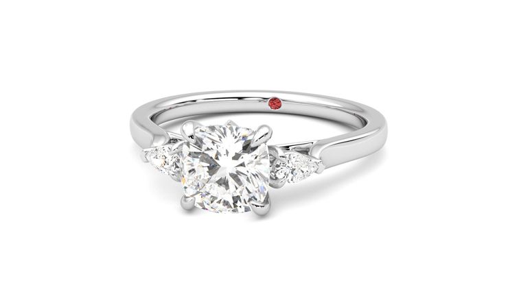 Taylor & Hart Faith Cushion Engagement Ring 360 degree image 27