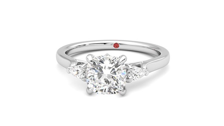 Taylor & Hart Faith Cushion Engagement Ring 360 degree image 28
