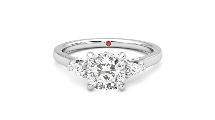 Taylor & Hart Faith Cushion Engagement Ring 360 degree image 29