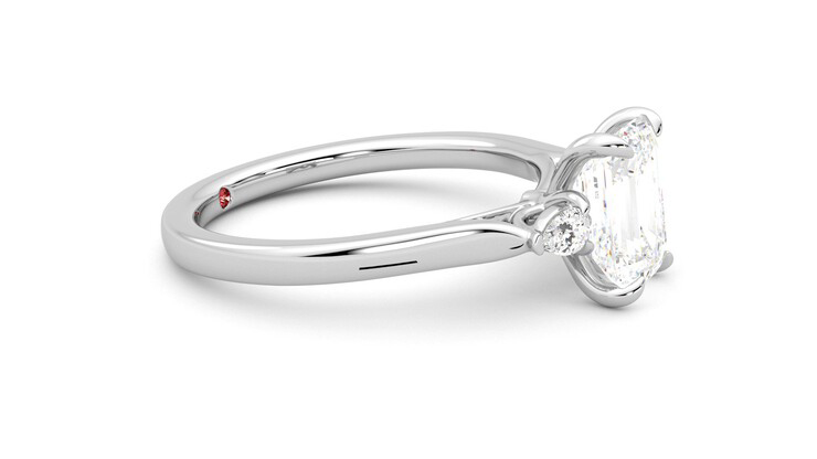 Taylor & Hart Faith Emerald Engagement Ring 360 degree image 8
