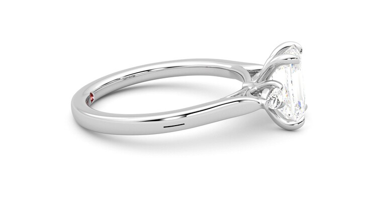Taylor & Hart Faith Emerald Engagement Ring 360 degree image 9