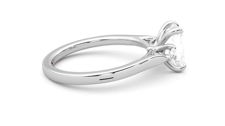 Taylor & Hart Faith Emerald Engagement Ring 360 degree image 10