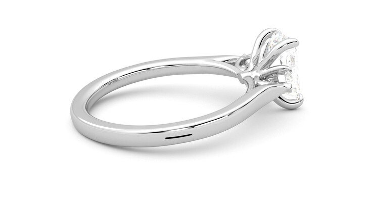 Taylor & Hart Faith Emerald Engagement Ring 360 degree image 11