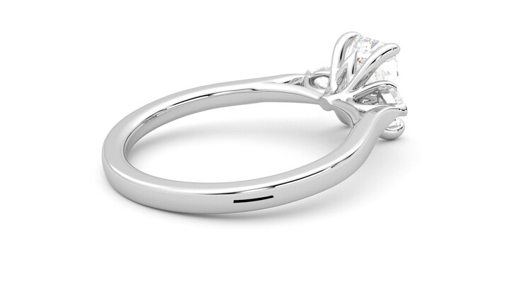 Taylor & Hart Faith Emerald Engagement Ring 360 degree image 12