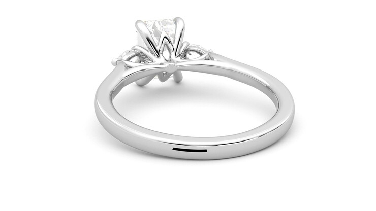 Taylor & Hart Faith Emerald Engagement Ring 360 degree image 16