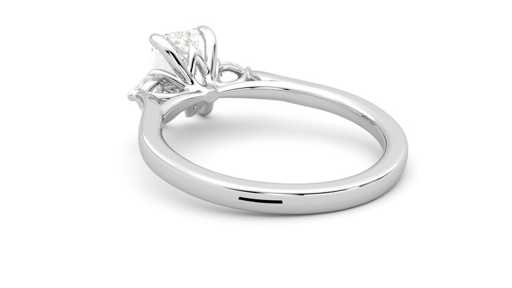 Taylor & Hart Faith Emerald Engagement Ring 360 degree image 17