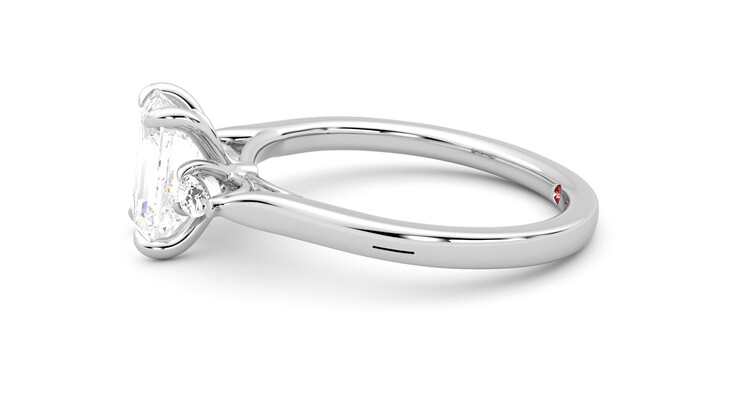 Taylor & Hart Faith Emerald Engagement Ring 360 degree image 21