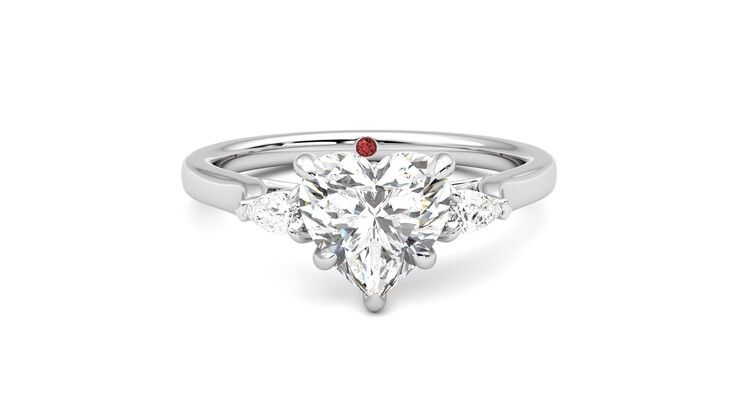 Taylor & Hart Faith Heart Engagement Ring 360 degree image 1
