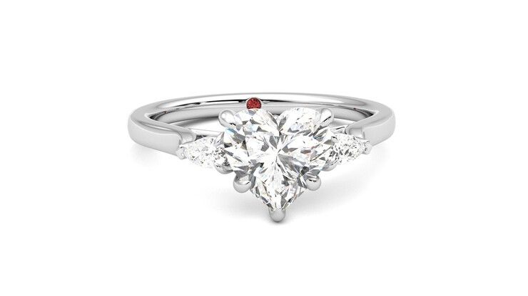 Taylor & Hart Faith Heart Engagement Ring 360 degree image 2