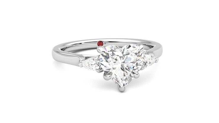 Taylor & Hart Faith Heart Engagement Ring 360 degree image 3