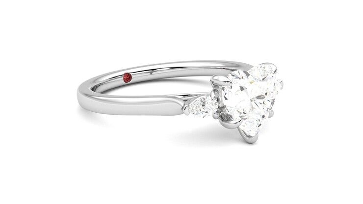 Taylor & Hart Faith Heart Engagement Ring 360 degree image 6